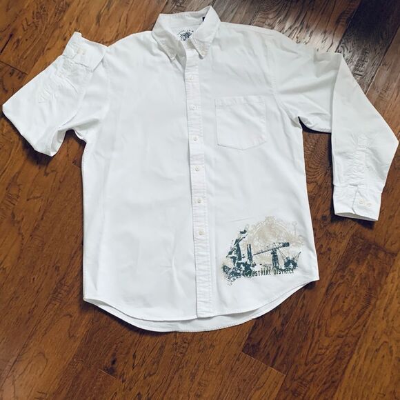 Izod White Mens Button‎ Down Shirt - Picture 1 of 11